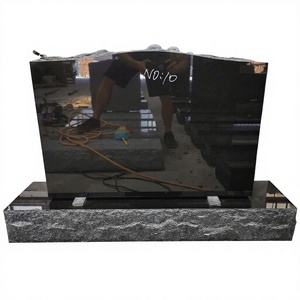 Lápida Vertical de Granito Negro para Tumba, de UNION STONE Factory, la Más Económica, para Venta al Por Mayor - Product Image 4