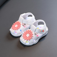 Princesse inspiré fille sandales pour 0-3 ans infantile Baotou enfant en bas âge chaussures fond souple bébé appel chaussures berceau chaussures petits