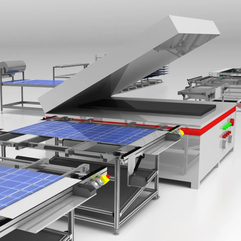 Línea de fabricación de paneles fotovoltaicos solares completamente automáticos
