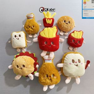 En gros, Aimants de réfrigérateur en peluche de la série Mini Fast Food, motifs Hamburger et Frites de dessin animé - Product Image 2