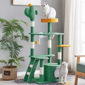 Prezzo basso all'ingrosso personalizzato per gatti di grandi dimensioni al coperto gatto scratcher foresta stile cactus sisal gatto scratching albero - Product Image 3