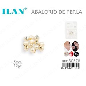Perle ILAN da 8 mm, 12 pezzi, per la creazione di gioielli - Product Image 3