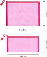 Bolsa de Plástico Personalizada al por Mayor, Carpeta de Archivo con Cierre de Plástico, Bolsa de Malla de Nailon con Cierre para Organizar Cosméticos y Productos para el Cuidado de la Piel