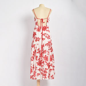 La meilleure qualité de robes longues en forme de cœur robe d'été respirante pour femmes vente populaire - Product Image 3