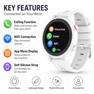 <span class=keywords><strong>Montre</strong></span> connectée <span class=keywords><strong>pour</strong></span> personnes âgées avec suivi de la santé, détection de chute, appel d'urgence <span class=keywords><strong>SOS</strong></span>, GPS, fréquence cardiaque, tension artérielle, WiFi, étanche IP67, 4G LTE - Product Image 1
