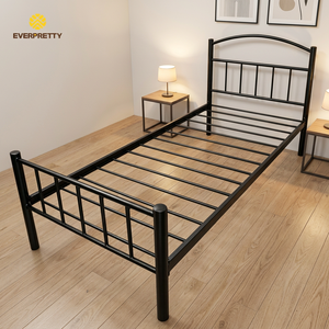 Lit simple en acier moderne et tendance pour dortoir, hôtel, auberge de jeunesse, petit appartement - Product Image 3