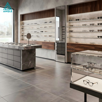 Comptoir de présentation personnalisé pour magasin d'optique avec éclairage LED pour la décoration intérieure de magasin de lunettes