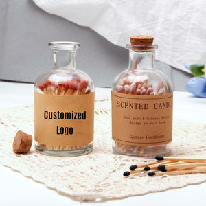 Vendita calda 65mm variopinti partite di legno in bottiglia di vetro per illuminazione della candela - Product Image 2