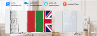 Caldera Eléctrica y de Agua Caliente WiFi HY131 Moderna, Diseño Ultrafino con Termostato de Marco Opcional, Compatible con Tuya