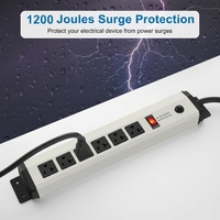 Multiprise PDU 4800J 20 A avec protection contre les surtensions, cordon d'extension de 3 m, prises universelles à espacement large pour garage industriel