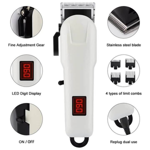 เครื่องตัดผมไร้สายแบบชาร์จไฟได้ แบตเตอรี่ลิเธียม พร้อมโลโก้สั่งทำได้ สำหรับใช้ในบ้าน/ร้านตัดผม - Product Image 4
