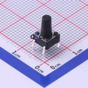 UK-B0202-G10-250 Tactile Switch Through hole-4P,6x6mm Switch Single Pole Single Throw Round Button 2.5N Through Hole - Product Image 1