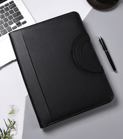 Carpeta de Presentación Multifuncional de Gran Capacidad A4, de Cuero Sintético PU, con Logotipo Personalizado, Porta Teléfono Móvil, Portátil, para Gerentes de Negocios