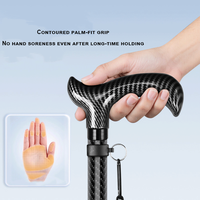 Canne de marche orthopédique en gros, recommandée par les orthopédistes, avec LED et alarme, en alliage d'aluminium, réglable, pliable, personnalisable