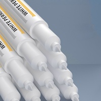 Stylo surligneur blanc à séchage rapide, grande capacité, imperméable, marqueur à base d'huile épais, pointe ronde de 1 mm, 10 pièces
