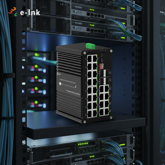 Industrial L2+ 24-Port 10/100/1000T 802.3at PoE + 4-Port 1000X SFP Managed Ethernet Switch IP40 Aluminum Case