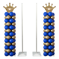 2 supports de colonne de ballons réglables, supports de colonne de fleurs en tube d'alliage d'aluminium