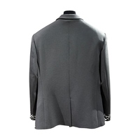 MOQ : 1 pièce |   Costume sur mesure : Haute couture française, col en satin noir, motif géométrique, orné de perles