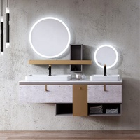 Meubles d'hôtel de luxe PA, design moderne, armoire, miroir, meuble-lavabo de salle de bain