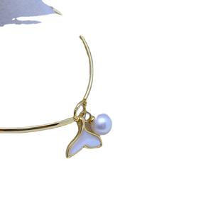 Bracelet en argent S925 avec perles d'eau douce Zhuji 7-8 mm, forte luminosité, presque parfaites, pendentifs fins, breloques, diffusion en direct transfrontalière - Product Image 5