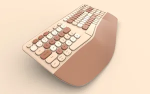 Teclado ergonómico inalámbrico con diseño de teclado dividido de buena calidad con reposamuñecas para personas en 2024