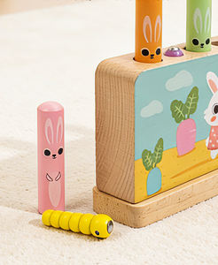 Juguete Educativo Montessori de Madera al por Mayor, Juguete de Conejo con Palo para Saltar, Juego de Aprendizaje Preescolar para Niños - Product Image 2