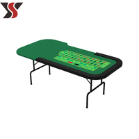 Table de poker avec roulette à roues pliantes en acier inoxydable de qualité professionnelle, vente en gros YS Factory