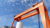 Grue à portique à double poutre de type MG de marque Weihua, 200 tonnes, commande par cabine, pour utilisation en extérieur sur chantier