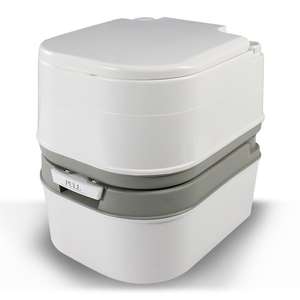 Accessoires pour <span class=keywords><strong>caravane</strong></span>, siège de toilette portable pliable manuel de 20 L, gris, pour camping-car, bateau, remorque, salle de bain, camping-car - Product Image 3