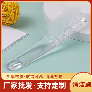 Brosse à ongles à long manche, outil de nettoyage en plastique pour le soin des ongles, conception portable multifonctionnelle - Product Image 5