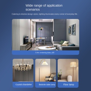 Ampoules LED E27 E14 en gros, éclairage blanc chaud à économie d'énergie, lustre avec CRI 80, construction en aluminium pour usage résidentiel - Product Image 6