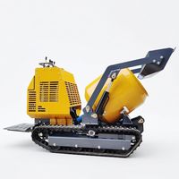 Camion malaxeur à béton tout-terrain certifié CE de 0,3 m3, mini véhicule de mélange de ciment sur chenilles, modèle hydraulique auto-chargeur MC300