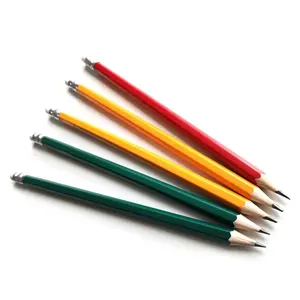 Meilleures ventes de crayons HB en bois de 7.5 pouces de couleurs diverses avec gomme supérieure