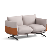 Sofás de Cuero Blanco de Grano Completo de Primera Calidad de la Marca Mingle Chinese Sofa Manufacture, Conjuntos de Sofás de 3, 2 y 1 Plaza, Muebles de Oficina