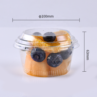 Gobelet d'emballage pour mini-puddings et glaces en plastique PET transparent écologique, récipient jetable pour gâteaux et desserts avec couvercles