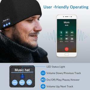 Cappello Bluetooth Bluetooth cappello invernale moda musica Beanie regali di compleanno per papà donne adolescenti ragazzi ragazze marito lui - Product Image 3
