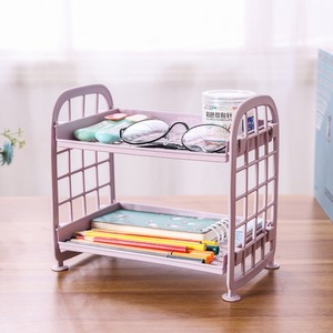 Two Layer Plastic <b>Spice</b> <b>Rack</b> For <b>Kitchen</b> Storage Pink Lightweight Condiment Organizer With Spoon Accessory - Product Image 3