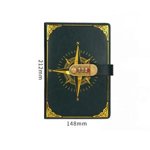 Carnet de notes en cuir personnalisé avec serrure et clé, idéal pour journal intime et planificateur - Product Image 3