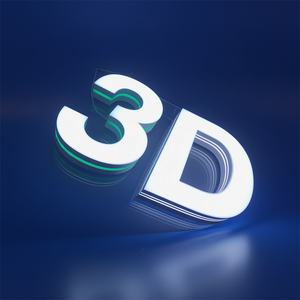 Enseigne en métal rétroéclairée LED personnalisée avec logo 3D de luxe pour les entreprises, pour la décoration et la publicité des salons de beauté - Product Image 2