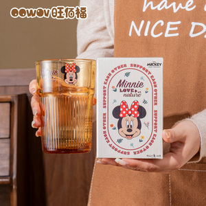 Vaso de Vidrio de 360 ml de la Serie Mickey de Disney, <span class=keywords><strong>Taza</strong></span> para Agua, Café y Leche, para Oficina, Hogar, Regalos y Té de la Tarde - Product Image 2