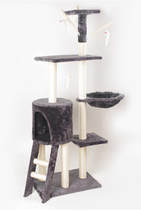 Torre per Gatti a Cinque Livelli All-in-One con Piattaforma di Salto in Sisal e Tiragraffi, Vendita Diretta all'Ingrosso, OEM di Fabbrica - Product Image 3