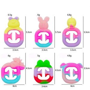 Anneaux de compression en silicone pour les mains, anneaux de préhension arc-en-ciel à ventouse, jouet anti-stress - Product Image 2