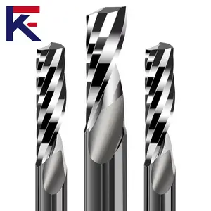 KF tek flüt Spiral karbür freze kesicisi Cnc makinesi helisel freze kesicisi