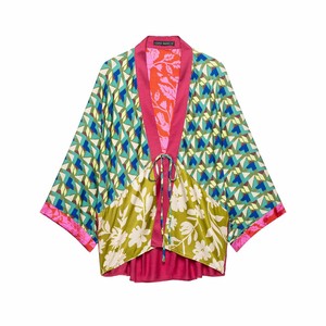 PB&ZA Femme 2026 Nouvelle Collection Automne Blouses Décontractées <span class=keywords><strong>à</strong></span> Imprimé Floral avec Ceinture Manches Longues Vintage Blusas Chic pour Femme - Product Image 2