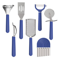 Ustensiles de cuisine : Râpe en acier inoxydable, Couteau à pizza, Fouet à œufs, Coupe-pommes de terre, Décapsuleur, Spatule à gâteau, Éplucheur de maïs facile