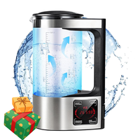 Pureflow Maßgeschneidertes Logo 2L 2000 PPB Elektrischer Desktop-Glas-SPE Ultra Wasserstoffreicher Wasserkrug für Haushalt, Heiß und Kalt