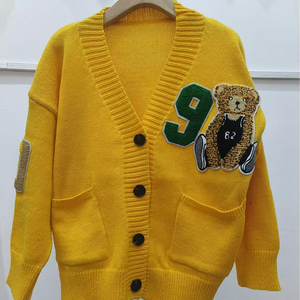 Venta de fábrica Otoño Invierno estilo coreano cárdigan suelto moda suéter de punto cárdigan suave para mujer - Product Image 4