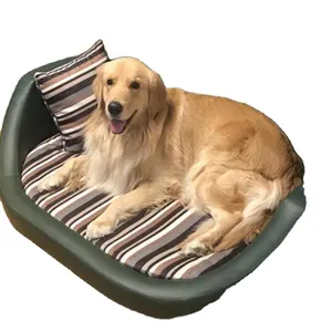 Супер классический диван, уютная Роскошная длинная плюшевая Водонепроницаемая ортопедическая кушетка для собак с подушкой, диван-кровать в стиле питомника