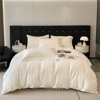 Parure de lit Sunny Textile 2025 en velours de lait mat, ensemble quatre pièces, housse de couette épaisse et chaude, motif sculpté
