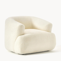 Canapé d'angle moderne de luxe en tissu Teddy pour salon, ensemble de canapés rembourrés confortables 3+2+1 places à vendre